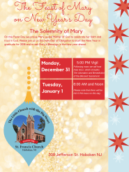 Christmas Schedule St Francis Church